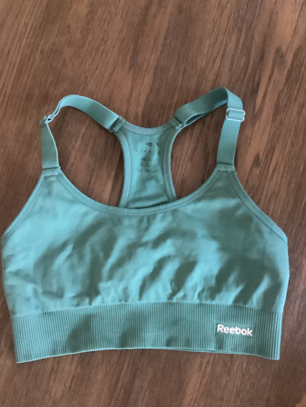 Reebok Green Adjustable Racerback Sports Bra
